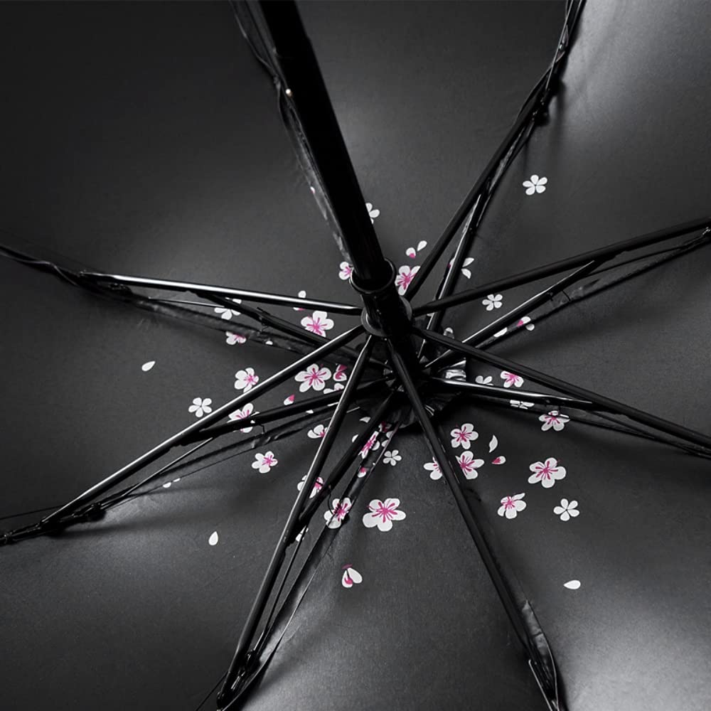 PALAY Lightweight Umbrella Reinforced Windproof Frame Waterproof UV Resistance Umbrella for Women Stylish Unfolding 96cm (Pink + Cherry Blossom) PALAY Lightweight Umbrella Reinforced Windproof Frame Waterproof UV Resistance Umbrella for Women Stylish Unfolding 96cm (Pink + Cherry Blossom)
